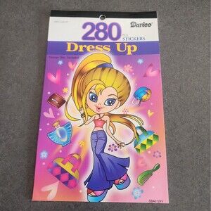 Vintage NOS Darice Dress Up Sticker Book 280 Pcs Early 2000s Y2K Diva Fashion...
